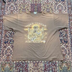 Australia Zoo Tiger Temple Graphic T Shirt Men's Brown